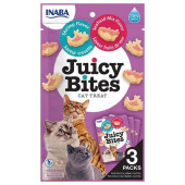 Сочни хапки за котки Inaba Cat Juicy Bites Homestyle Broth & Calmari Flavour с вкус на скариди и морска храна, №1 в света мокро лакомство за котки