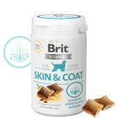 Хранителна добавка за кучета Brit Vitamins Skin&Coat витамини за красива козина и здрава кожа, под формата на лакомство