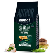 Ултра премиум суха храна за подрастващи кученца OWNAT AUTHOR JUNIOR FRESH CHICKEN моно протеин със 60% истинско, прясно пилешко месо, годжи бери и джинджифил
