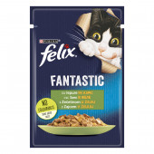 Храна  в пауч  за коте PURINA FELIX Fantastic Заек 85гр.
