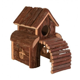 Trixie Natural Living Woodhouse Lux - Луксозна дървена къща за хамстери 13 х 20 х 20 см