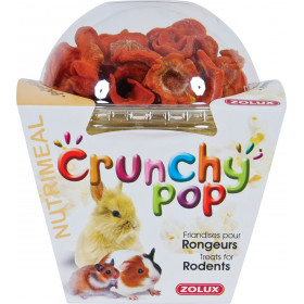 Хрупкав снакс Zolux CRUNCHY POP - със сушени моркови и натурални царевични пуканки, за гризачи