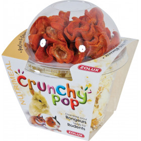 Хрупкав снакс Zolux CRUNCHY POP - със сушени моркови и натурални царевични пуканки, за гризачи