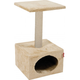 Драскалка Zolux SOLO CAT TREE - с къщичка и една площадка, 31см х 31см х 56см