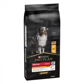 Суха храна Purina PRO PLAN Adult Medium Пиле  - идеална комбинация от хранителни вещества OPTIHEALTH;