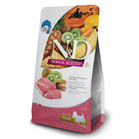 N&D DOG TROPICAL SELECTION PORK ADULT MINI - Суха храна за кучета над 1 година от дребните породи, със свинско, спелта, овес и тропически плодове