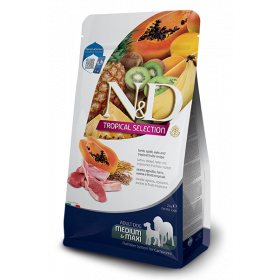 N&D DOG TROPICAL SELECTION LAMB ADULT MED/MAX - Суха храна за кучета над 1 година от средните и едри породи, с агнешко, спелта, овес и тропически плодове