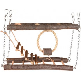 Висяща площадка за игра Flamingo JANNY  BRIDGE 27 x 8,5 x 1 7 см -  подходяща за малки папагали