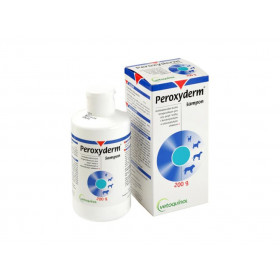Vetoquinol - Peroxyderm - медицински шампоан при себорея, демодекоза, дълбока пиодермия, маласезия, инфектирани мазоли 200 гр.