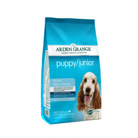 Суха храна за кучета от малки и средни породи в подрастваща възраст  Arden Grange Puppy/Junior 2-9 месеца