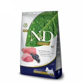 N&D Grain Free Mini Adult - пълноценна храна с агнешко месо и боровинки, за кучета от дребни породи над 12 месеца 