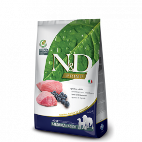 N&D Grain Free Medium/Maxi Adult - пълноценна храна с агнешко месо и боровинки, за кучета средни и едри породи над 12/18 месеца 