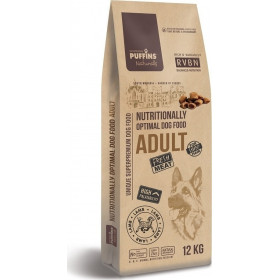 Супер премиум храна Puffins Adult Lamb&Rice - за пораснали кучета от всички породи, със 76% прясно месо годно за човешка консумация
