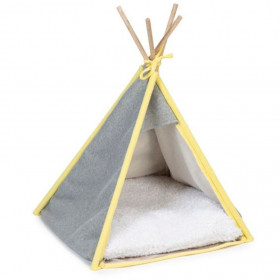 Кучешка палатка Beeztees puppy tipi tent aika grey легло с мека възглавница