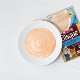 Пауч за котки Ciao Cat Wet Bisque Tuna Recipe френска супа, биск, мус от риба тон в собствен сос, перфектната заливка за гранулирана храна при капризни котки; №1 в света мокро лакомсвто за котки