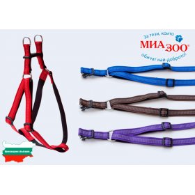 Нагръдник за куче Miazoo Exclusive черно/синьо 15мм.