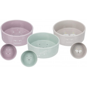 Керамична купичка за подрастващи кученца Trixie Junior Ceramic Bowl в пастелни цветове