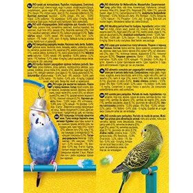 Пълноценна храна за периода на линеене RIO Moulting period feed budgies за вълнисти папагали, със сусам и водорасли + Омега 3 и 6