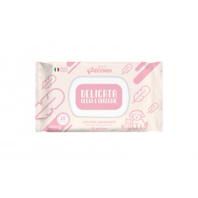Record delicate wet wipes 20pcs.  - Мокри кърпи за почистване на очи и уши  20бр. 13 x 19см.