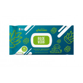 Record wet wipes ALOE VERA  - Мокри кърпи за домашни любимци с алое вера 40бр.
