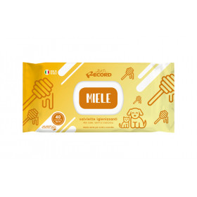 Record wet wipes HONEY - Мокри кърпи за домашни любимци с мед 40бр.