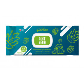 Record wet wipes ALOE VERA  - Мокри кърпи за домашни любимци с алое вера 80бр.