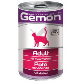  Консерва CAT GEMON Adult - здравословен пастет за пораснали котки с говеждо месо