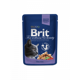 Пауч за котка Brit Premium Cod Fish 100гр.