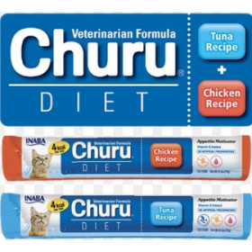 Ветеринарно лакомство за котки Churu Vet Diet Cat DIET 4 kcal. Chicken, Tuna мотивира апетита и спомага за набавянето на важни хранителни вещества; №1 в света мокро лакомство за котки