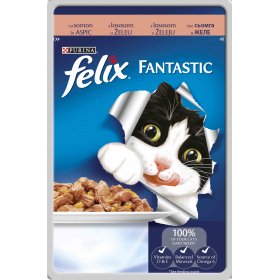 Храна  в пауч  за коте PURINA FELIX Fantastic Сьомга 85гр.