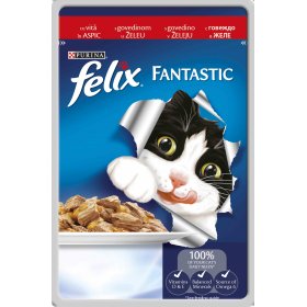 Храна  в пауч за коте PURINA FELIX Fantastic Говеждо 85гр.