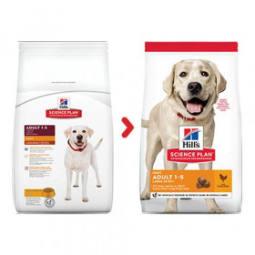 Hill’s Science Plan Canine Adult Light Lаrge Breed с пилешко  - Пълноценна суха храна за кучета от едри породи над 25кг, с понижени енергийни нужди, на възраст от 1 до 5 години