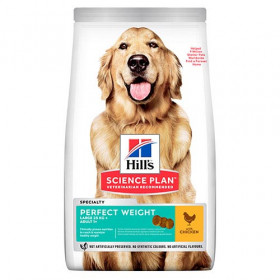 Hills - Science Plan Perfect Weight Large Breed Adult - пълноценна храна с пилешко за кучета от едрите породи с наднормено тегло или с тенденция за натрупване на тегло