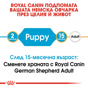 Суха храна за кучета  Royal Canin GERMAN SHEPHERD JUNIOR 
