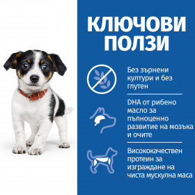 Hill's Science Plan NO GRAIN Puppy Small&Medium - пълноценна храна с пиле за подрастващи кученца oт малки и средни породи