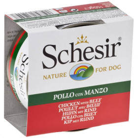 Agras Schesir Nature Chicken Fillet with Beef Храна за кучета с пилешко филе и говеждо в желе 150 гр