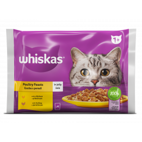 WHISKAS  пауч за котка - Птичи Ястия 4 бр. X 85г 
