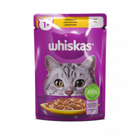 WHISKAS  пауч за котки с пилешко-  85г.