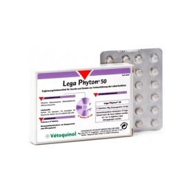 Vetoquinol - Legaphyton / легафитон / - xранителна добавка за кучета и котки, спомагаща за правилно функциониране на черния дроб 50 мг. / 24 табл.