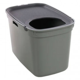 Котешка тоалетна от 98% рециклирана пластмаса Flamingo Cat toilet Kato Olive green с горен вход  39x59x30