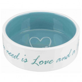Керамична купа с надпис  Trixie Ceramic Bowl Pet''s Home в син цвят