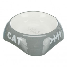 Керамична котешка купа Trixie Cat bowl с дизайн на рибни кости в различни цветове