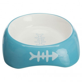 Керамична котешка купа Trixie Cat bowl с дизайн на рибни кости в различни цветове