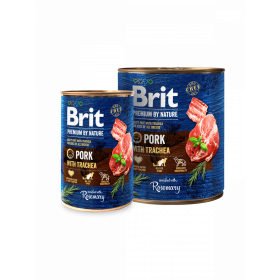 Brit Premium by Nature Pork with Trachea - консервирана храна за кучета със свинско и трахея 