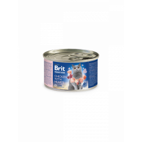 Brit Premium by Nature Chicken with Hearts - пастет за котки пиле и сърца. 200гр