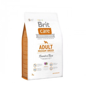Супер премиум, хипоалергенна храна за кучета Brit Care Dog Hypoallergenic Mono Protein Adult Medium Breed, монопротеинна, с агнешко месо и бял трън 
