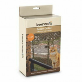 Предпазна мрежа Beeztees за тераси и прозорци 6 x 3 м - Прозрачна