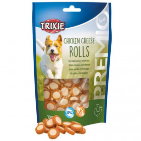 Лакомство за кучета Trixie PREMIO Chicken Cheese Rolls  хапки с пилешко месо и сирене 