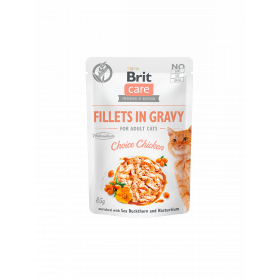 Brit Care Cat Pouch CHOICE CHICKEN in Gravy - пауч за котки с пилешко филе в сос