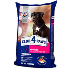 Премиум суха храна за подрастващи кучета от големи породи  CLUB 4 PAWS Premium Puppy Large chicken с Пилешко месо